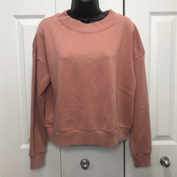 aerie Tops - Aerie Pale Pink Scoop Neck Crew Neck Sweater